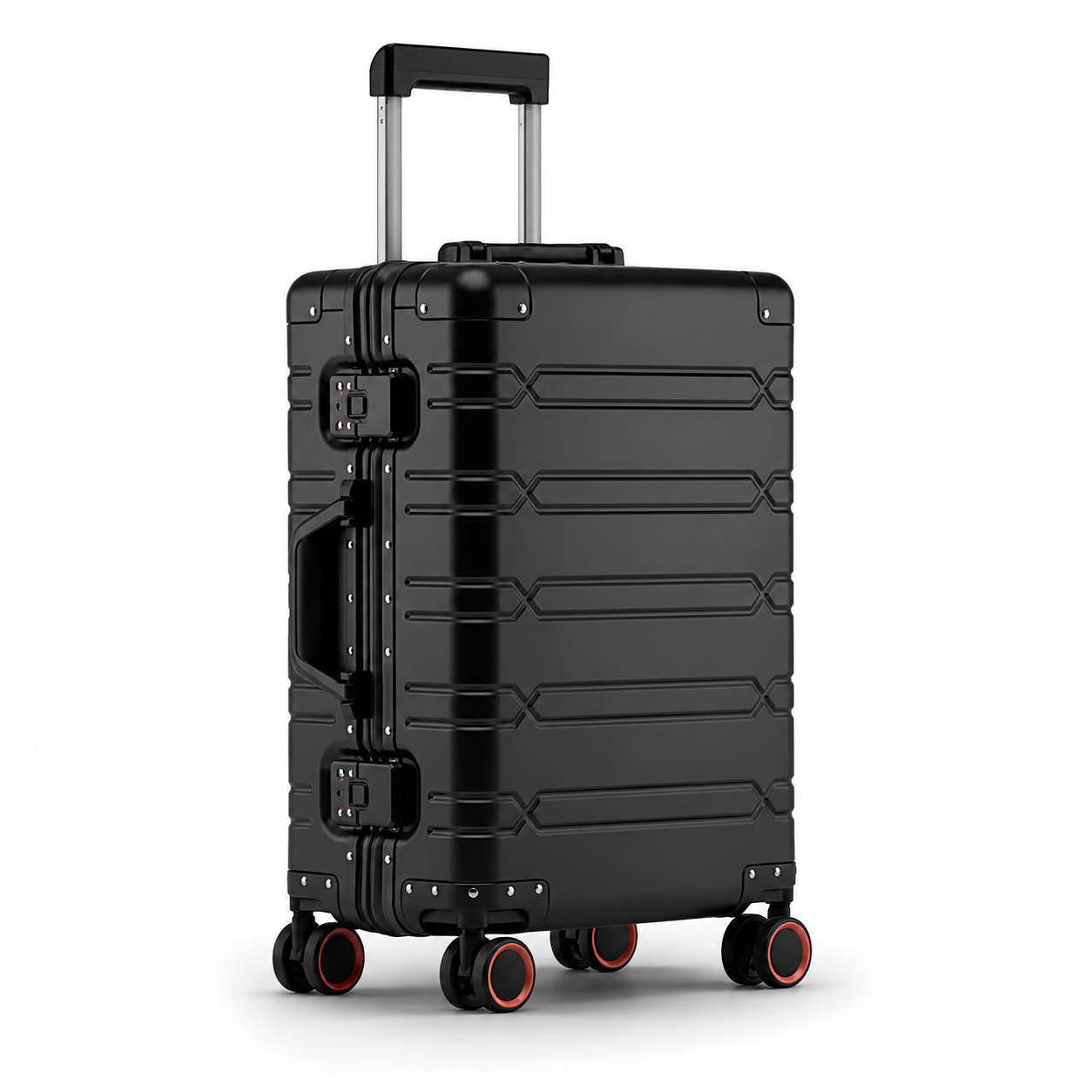 Valise cabine aluminium noir