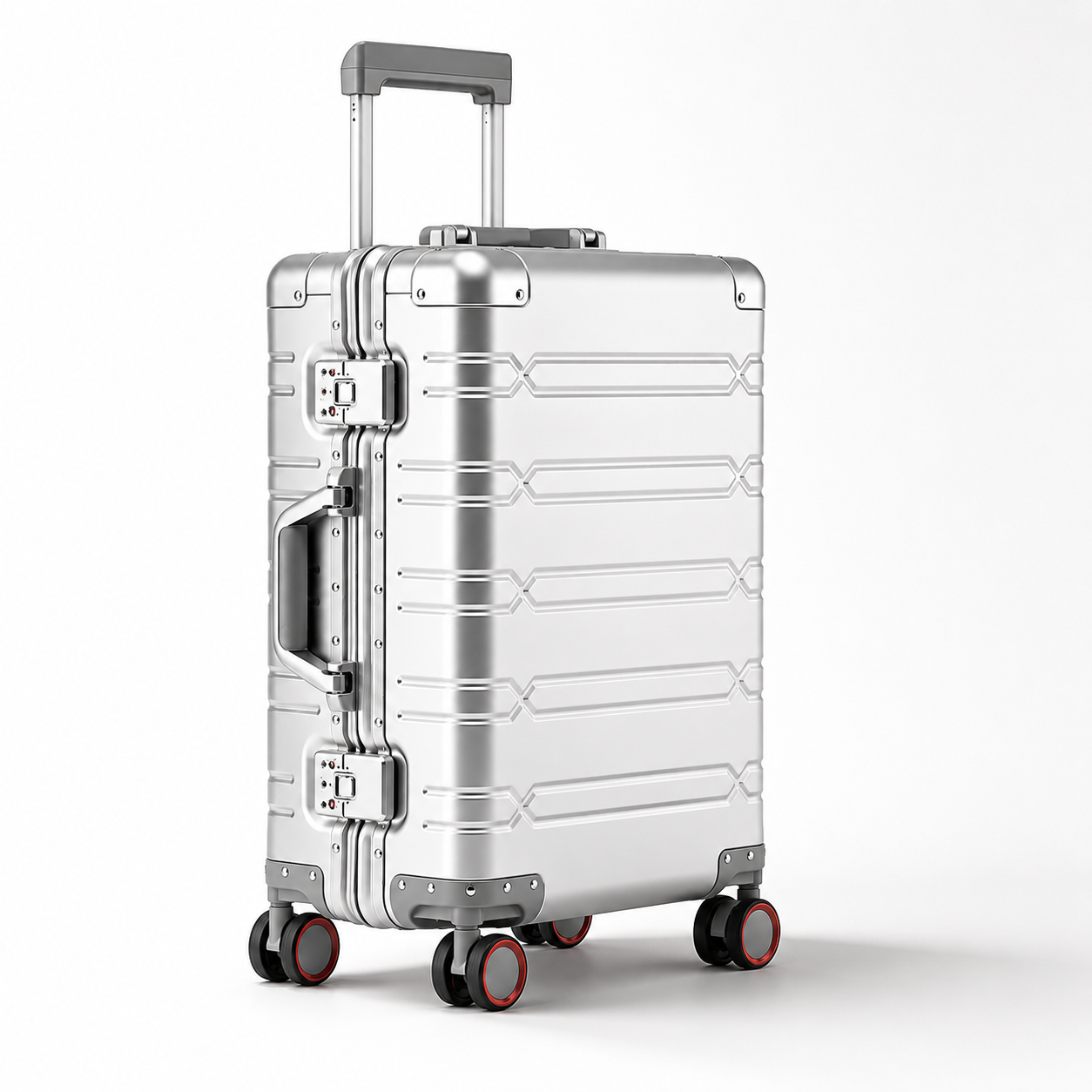 Valise cabine aluminium argent