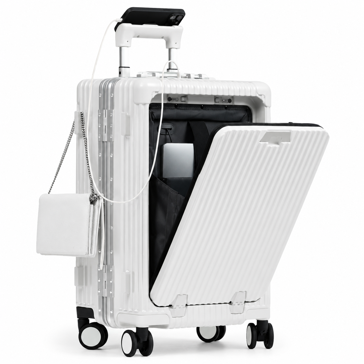 valise cabine blanche